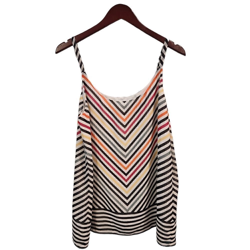 Cabi #5043 Linea Chevron Multicolor Striped Cami Tank Top- Women's 
